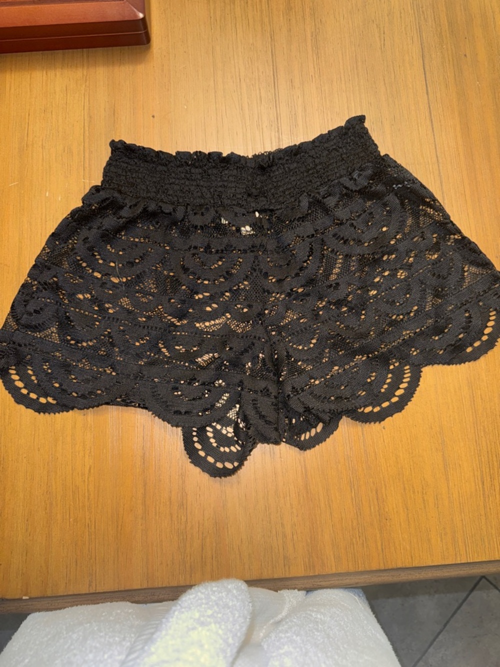Miken Black Lace Beach Cover-Up Shorts